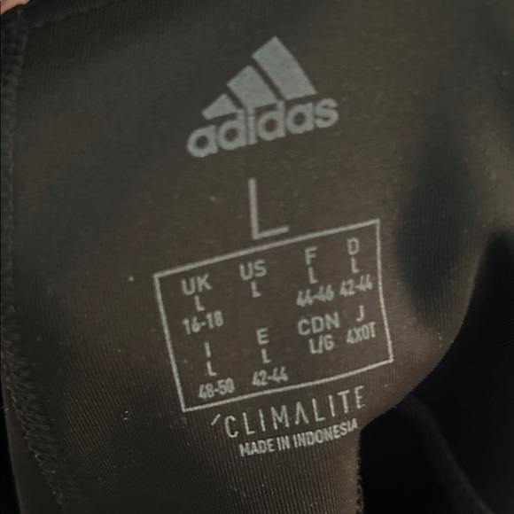 Adidas Women’s Black Joggers with White Stripes - Picture 2 of 2